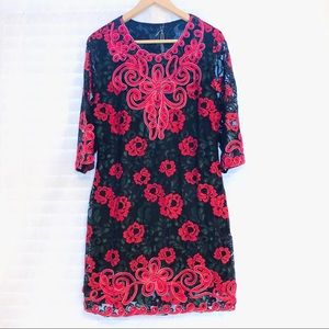 [ NWT ] HERA Dress // Red Blossoms Shift Dress